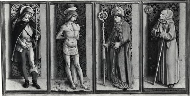 Rossi, Paolo — Crivelli Carlo - sec. XV - San Rocco; San Sebastiano; Sant'Emidio; Beato Giacomo della Marca — insieme